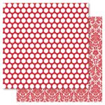 RRI Cardstock - Bella! Fusion Red Spotted