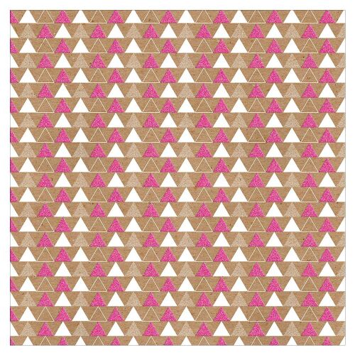 RRI Cardstock - Kraftastic Glitter Pink Bunting