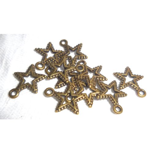 SRH Charm 5 Stück - Bronze Star/Stern15x20mm