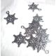 SRH Charm 5 Stück - Silver Snowflake/Schneeflocke 21x15 mm