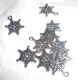 SRH Charm 5 Stück - Silver Snowflake/Schneeflocke 21x15 mm