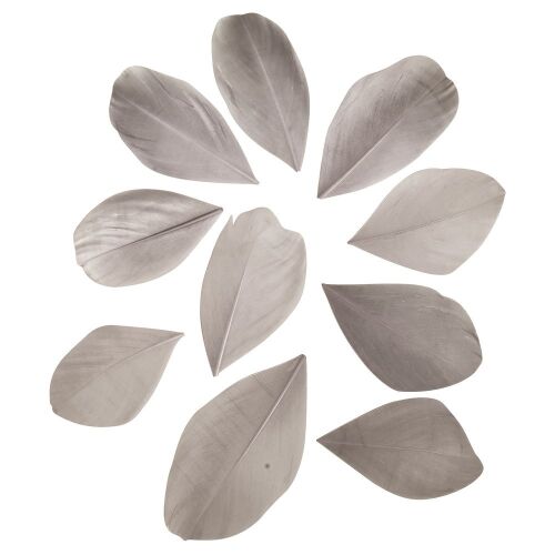 RYH Embellishment - Federn hellgrau geschnitten