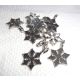 SRH Charm 5 Stück - Silver Snowflake/Schneeflocke 28x17 mm