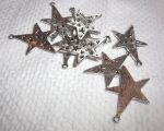 SRH Charm 5 Stück - Silver Star/Stern 32x22 mm