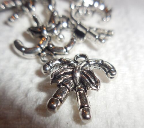 SRH Charm 5 Stück - Silber Candy Cane/Zuckerstange 19x17 mm