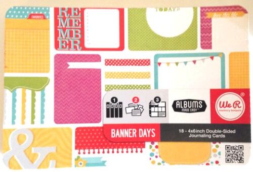 WRM Paper Pad 4"x 6" - Journaling Cards Banner Days