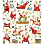 CCH Sticker - Music Santa Glitter