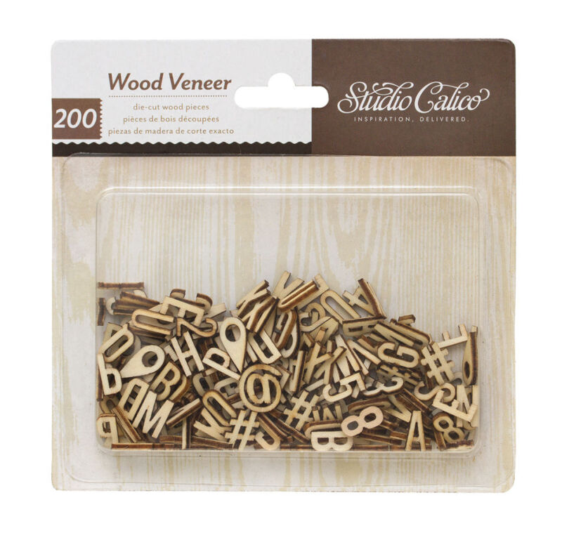 Amc Embellishments Wood Veneer Dear Darling Alphabet Nummern 4 53