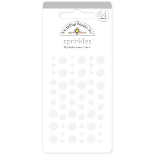 DDB Embellishments - Enamel Dots/Sprinkles White