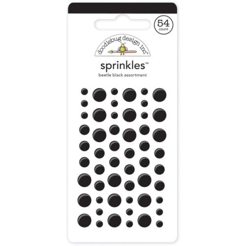 DDB Embellishments - Enamel Dots/Sprinkles Beetle Black