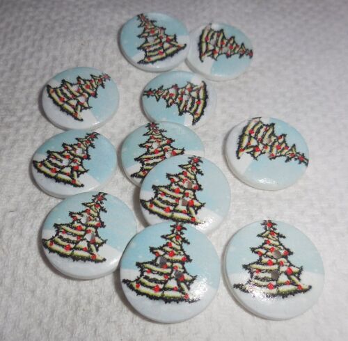 SRH Embellishments - Buttons/Knöpfe Christmas Tree/Weihnachtsbaum Aqua