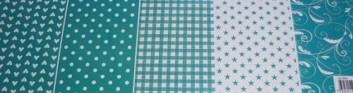 PND Cardstock-Pack 12x12" - Basic Pattern Turquoise