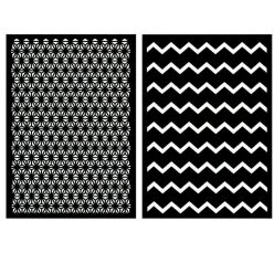 RYH Schablonen-Set selbstklebend - Chevron & Pointsettia