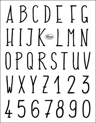 VID Clear Stempel - Alphabet modern