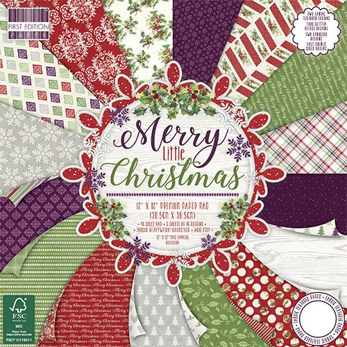 TRC Paper Pad 12"x12" -  First Edition Merry little Christmas