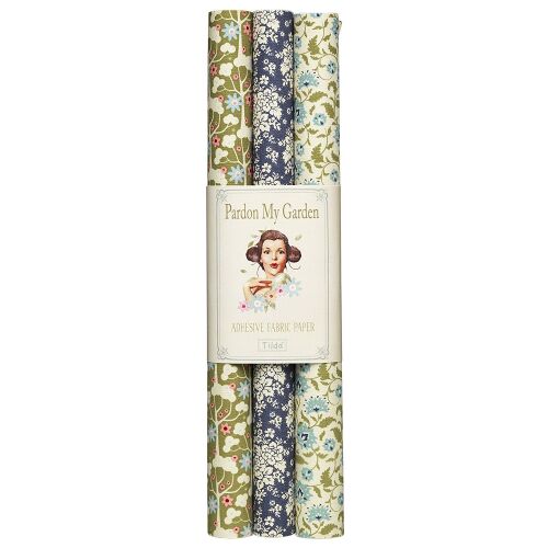 TLD Adhesive Fabric Paper/Selbstklebeder Stoff - Pardon my Garden