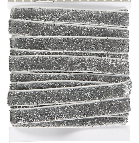 CCH Ribbon/Band - Silber Glitzer