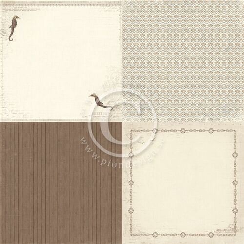 PIO Cardstock - Shoreline Treasures 6x6" Seahorse
