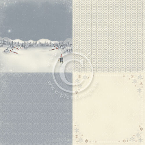 PIO Cardstock - Greetings from the North Pole 6x6" Midwinter Night