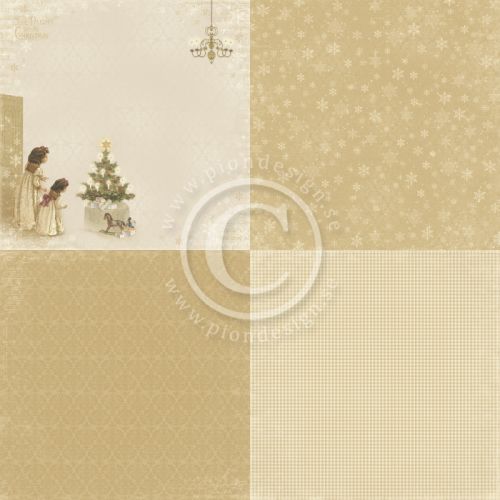 PIO Cardstock - The Night before Christmas 6x6" Just a Peek