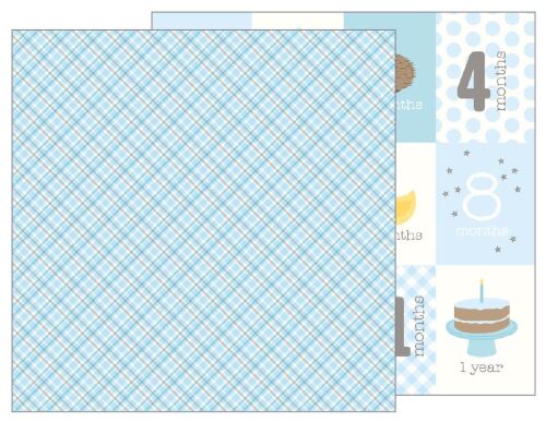 PEB Cardstock -  Lullaby Baby Boy Plaid