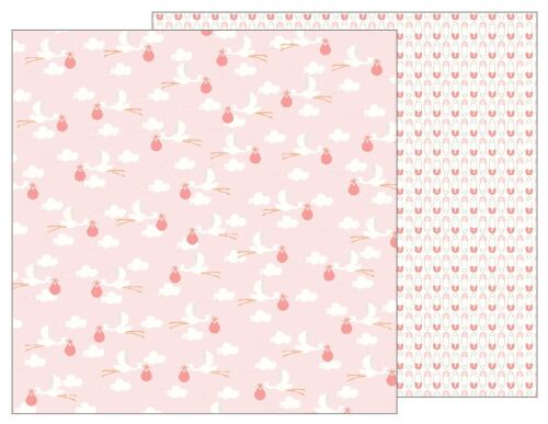 PEB Cardstock -  Lullaby Baby Girl Delivering