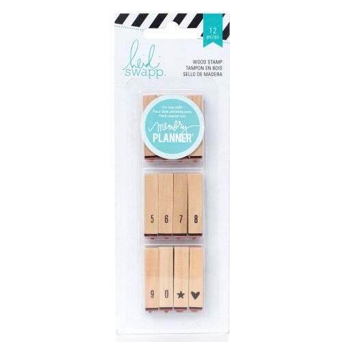 HSW Holzstempel - Hello Beautiful Memory Planner Calendar Number Stamps