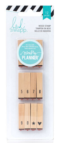 HSW Holzstempel - Hello Beautiful Memory Planner Calendar Number Stamps