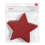 AMC Embellishment - Red Glitter Stars (12 Stück)