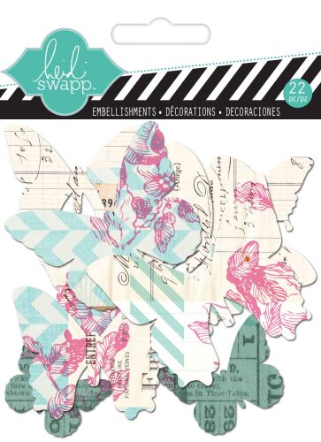 HSW Embellishment - Hello Today Clear Shapes Butterflies