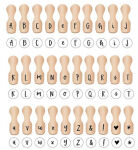 AMC Holzstempel - Alphabet Stamp Set Hazelwood