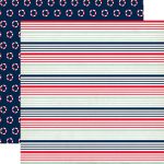 CTB Cardstock - Ahoy There Nautical Stripe