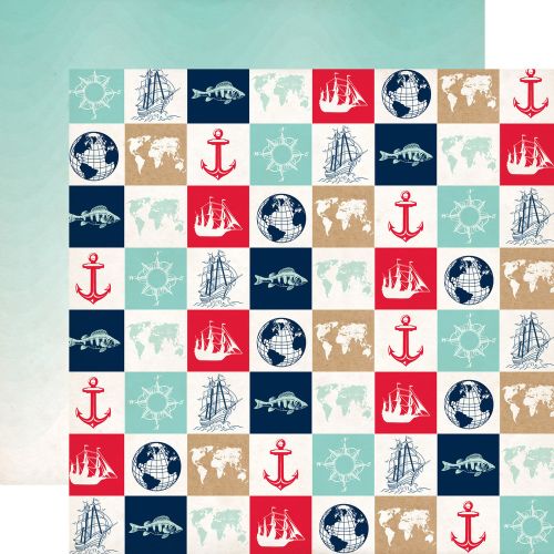 CTB Cardstock - Ahoy There World Traveler