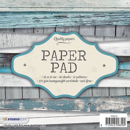 STL Paper Pad 6x6" - Blue Wood