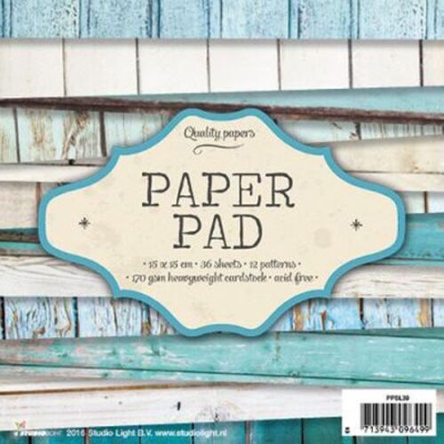 STL Paper Pad 6x6 - Turquoise Wood