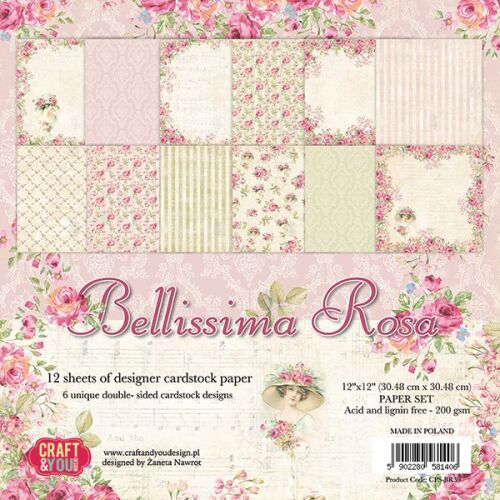 CYD Paper Pack 12x12" - Belissima Rosa