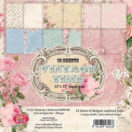CYD Paper Pack 12x12 - Vintage Time