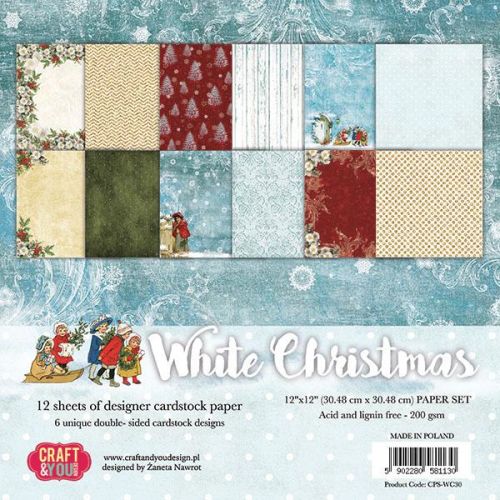 CYD Paper Pack 12x12" - White Christmas