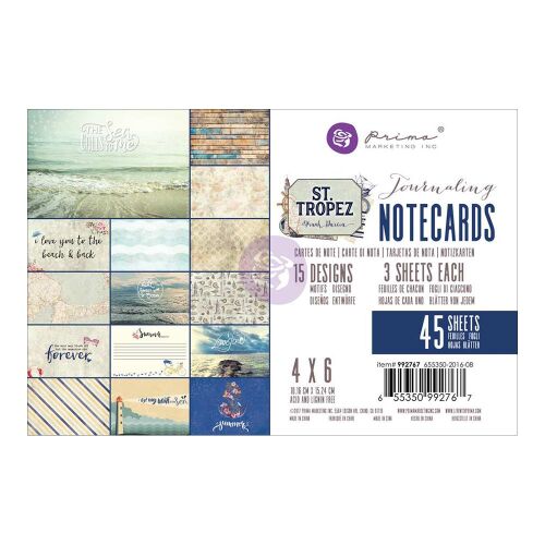 PRM Journaling Notecards Pad 4"x6" - St. Tropez