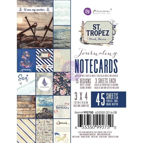 PRM Journaling Notecards 3x4" - St. Tropez