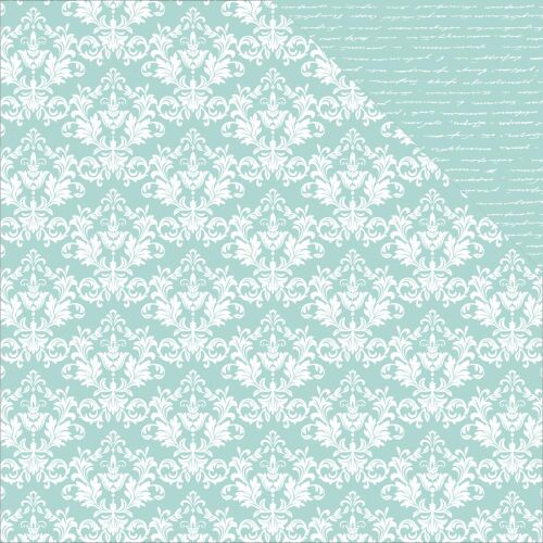 KSC Cardstock - Back to Basic Seabreeze Damask