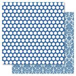 RRI Cardstock - Bella! Fusion Blue Spotted