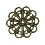 SRH Charm 5 Stück - Flower Antique Bronze