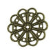 SRH Charm 5 Stück - Flower Antique Bronze