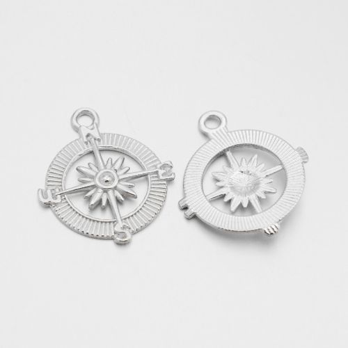 SRH Charm 5 Stück - Kompass Silber