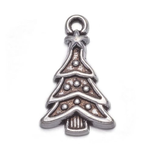 SRH Charm 5 Stück - Weihnachtsbaum/Tannenbaum Silber