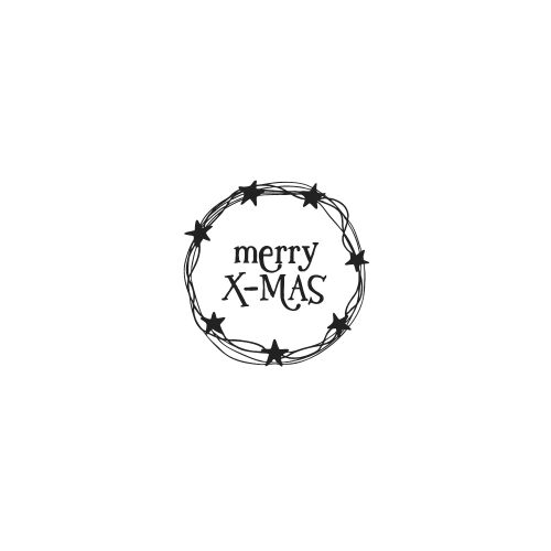 RYH Holzstempel rund - merry xmas