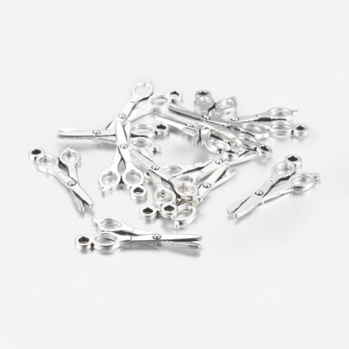 SRH Charm 5 Stück - Schere/Scissors Antique Silber