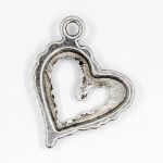 SRH Charm 5 Stück - Herz/Heart Antique Silver