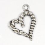 SRH Charm 5 Stück - Herz/Heart Antique Silver